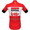 Fietskleding (Fietsshirt + Korte Koersbroek) 2022 Lotto-Soudal - Rood Wit
